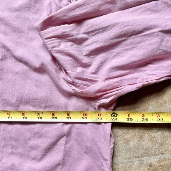 Vtg Y2K Faded Glory Peasant Top Pink Floral Embroidered Fairy Boho Cottagecore - Picture 8 of 9